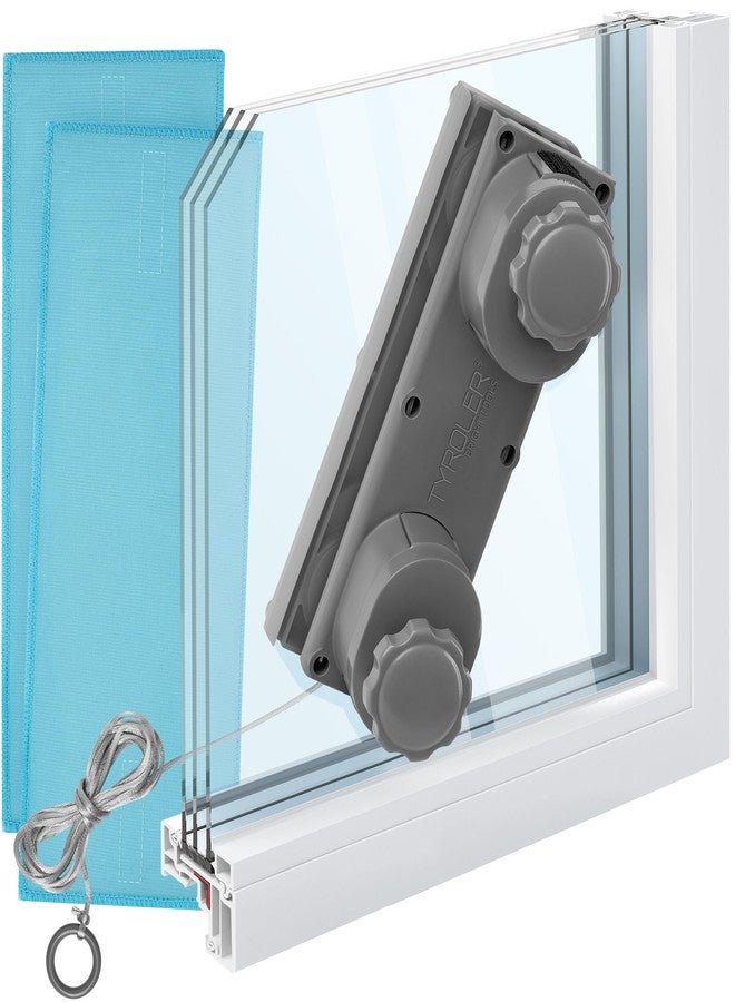 Tyroler Bright Tools Tyroler Magnetic Window Cleaner Tool | The Silicone Glider R-3 AFC Fits Windows 0.2"-1.5" Thick | Double Sided Outside Window Cleaner Tool | Adjustable Control - Image 1